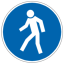 Pictogram din pedestrian passage icon