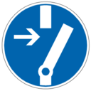 Pictogram din turn before starting icon