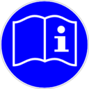 Pictogram din read operating instructions icon