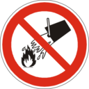 Pictogram din water on fire icon