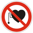 Pictogram din people with pacemakers icon