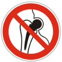Pictogram din people with metal implants icon