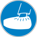 Pictogram din port obligatoire de sur chaussures icon
