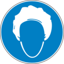 Pictogram din port obligatoire dun bonnet de protection icon