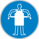 Pictogram din tablier de protection obligatoire icon