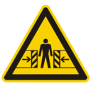 Pictogram din danger of crushing icon