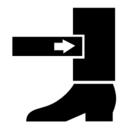 Pictograms aem force applied to lower leg icon