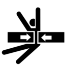 Pictograms aem force applied to body two directions icon