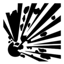 Pictograms aem explosive material icon