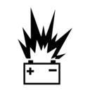 Pictograms aem battery explosion icon