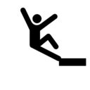 Pictograms aem falling from edge icon