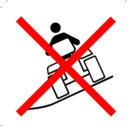 Pictograms aem do not operate on slope icon