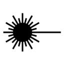 Pictograms aem laser beam hazard icon