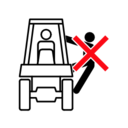 Pictograms aem no riders no hangers on icon