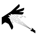 Pictograms aem pressurized fluid erosion of flesh icon