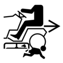 Pictograms aem machine backover cutting severing blade icon