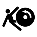 Pictograms aem machine runover icon