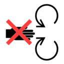 Pictograms aem never reach into area where parts are in motion icon