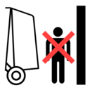 Pictograms aem never stand in unloading area icon