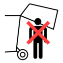 Pictograms aem never stand in unloading area icon