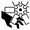 Pictograms aem cutting severing of fingers or hand fan icon