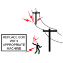 Pictograms aem live electrical wire contact icon