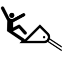 Pictograms aem falling from bucket icon