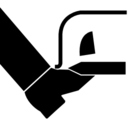 Pictograms aem severing of toes or foot blade or cutter icon
