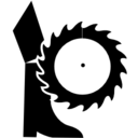 Pictograms aem severing of leg blade or cutter icon