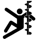 Pictograms aem hand or arm entanglement auger icon