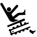 Pictograms aem leg or foot entanglement or sever trencher icon