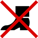 Pictograms aem do not put foot in this area icon
