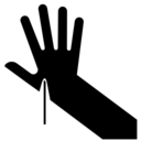 Pictograms aem puncture of hand or finger icon