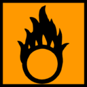 Pictograms hazard signs comburant icon