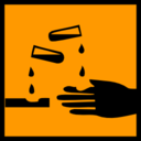 Pictograms hazard signs corrosif icon