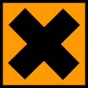 Pictograms hazard signs irritant icon