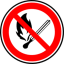 Pictograms prohibition fire icon