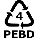 Pictograms recycle plastic pebd icon