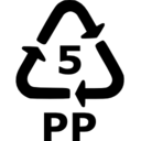 Pictograms recycle plastic pp icon