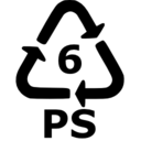 Pictograms recycle plastic ps icon