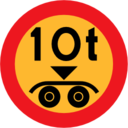 Pictograms road signs ton payload sign icon