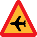 Pictograms road signs airplane roadsign icon
