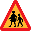 Pictograms road signs children crossing road sign icon