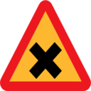 Pictograms road signs cross road sign icon