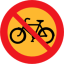 Pictograms road signs no bicycles roadsign icon