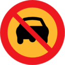 Pictograms road signs no cars sign icon
