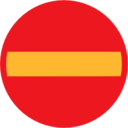 Pictograms road signs no entry icon