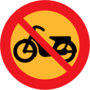 Pictograms road signs no mopeds sign icon
