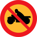 Pictograms road signs no motorbikes icon