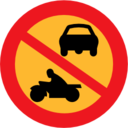 Pictograms road signs no motorbikes or cars icon
